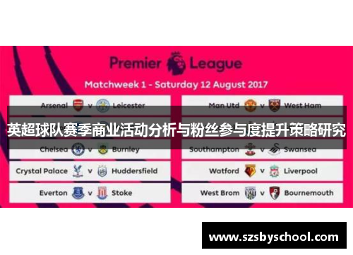 英超球队赛季商业活动分析与粉丝参与度提升策略研究